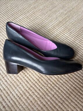 Robert Zur Black Leather Heels 8M